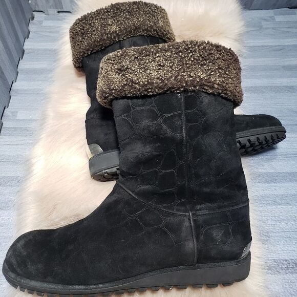 Stuart WeitzmanTan Stubedoo Suede Boots/Booties s - Picture 1 of 4